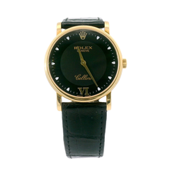 2008 Rolex Cellini 5115 | 32mm | Black Dial | 18ct Yellow Gold | Full Set