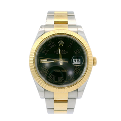 2015 Rolex Datejust – 41mm | Two-Tone | Black Roman Dial | Ref. 116333 | Full Set