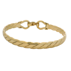 7” Pre-owned 9CT Double Hook & Loop Bangle (23.09g)
