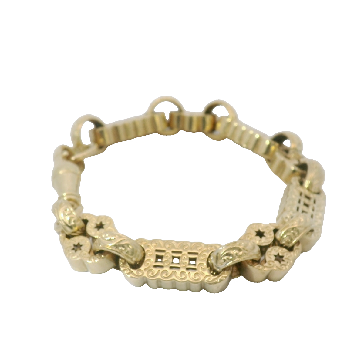 9” Pre-owned 9CT Star & Bar Bracelet (50.13g)