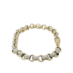 7.5” Pre-owned 9CT Stone Set Belcher Bracelet (17.1g)