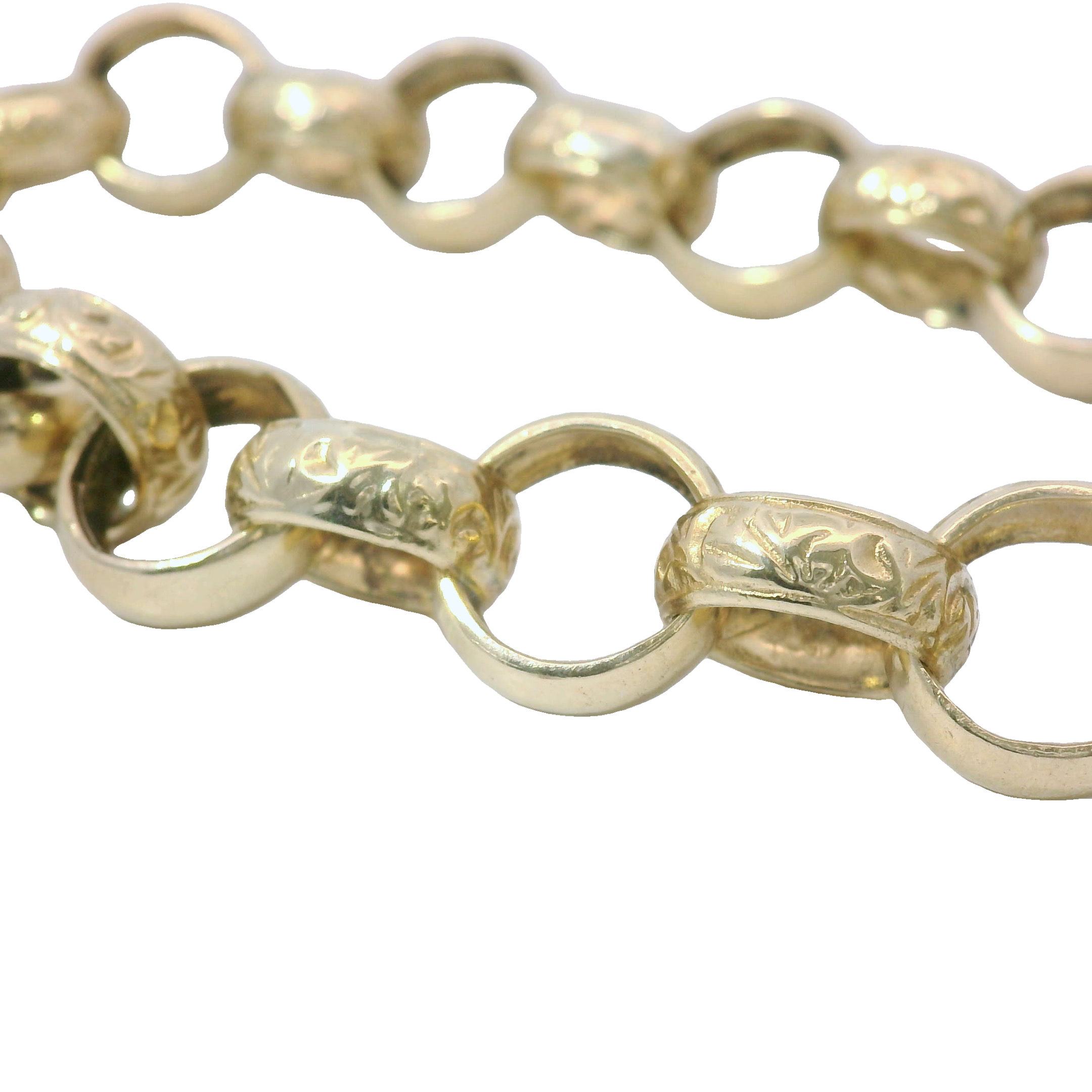 9.5” Pre-owned Alternating Belcher Bracelet (26g)