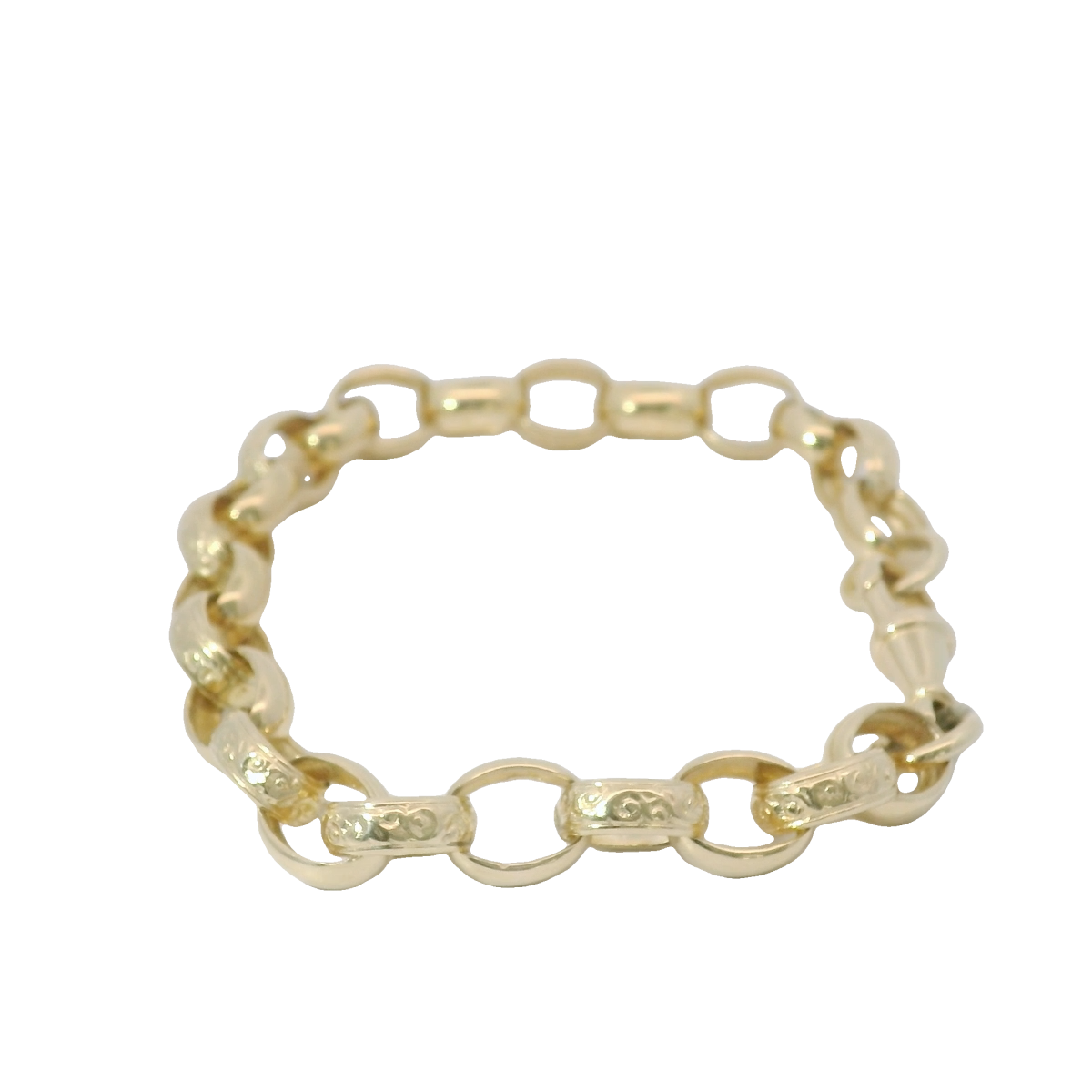 8.5” Pre-owned 9CT Oval Belcher Bracelet (17.15g)