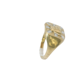 9CT Pre-owned British Bull Dog Ring (Size T)