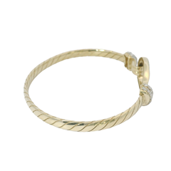 5.75” Pre-owned 9CT Stone Set Hook & Loop Bangle (9.93g)