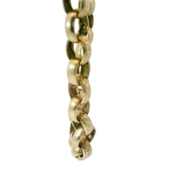 28” Pre-owned 9CT Patterned & Plain Oval Belcher Chain Necklace (67.71g)