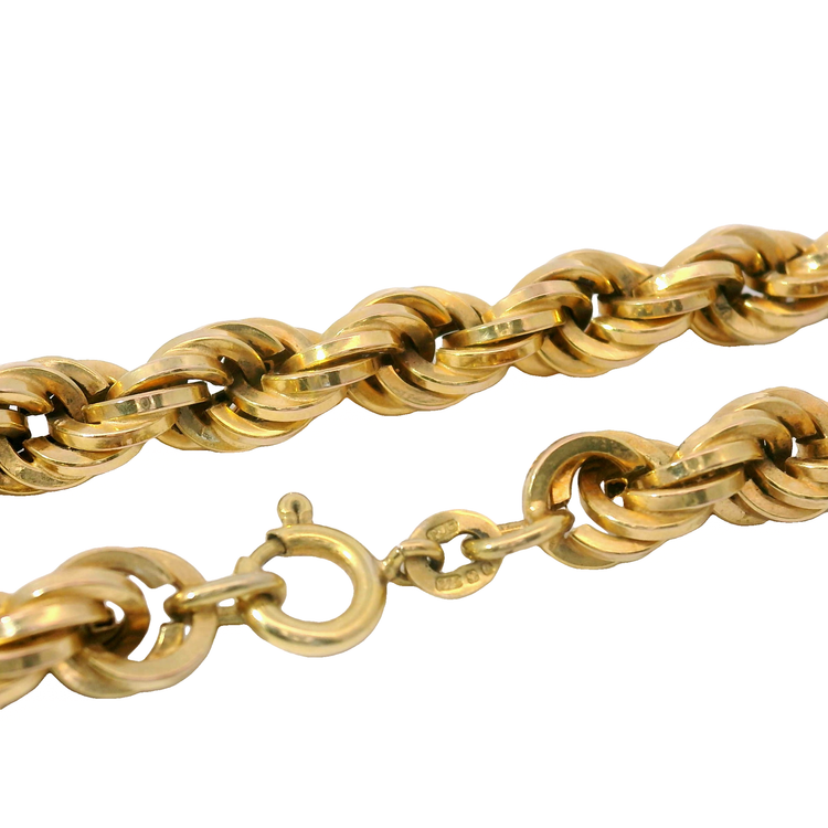 18” Pre-owned 9CT Rope Chain Necklace (26.69g)