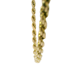 22” Pre-owned 9CT Gold Solid Rope Chain Necklace (40.85g)