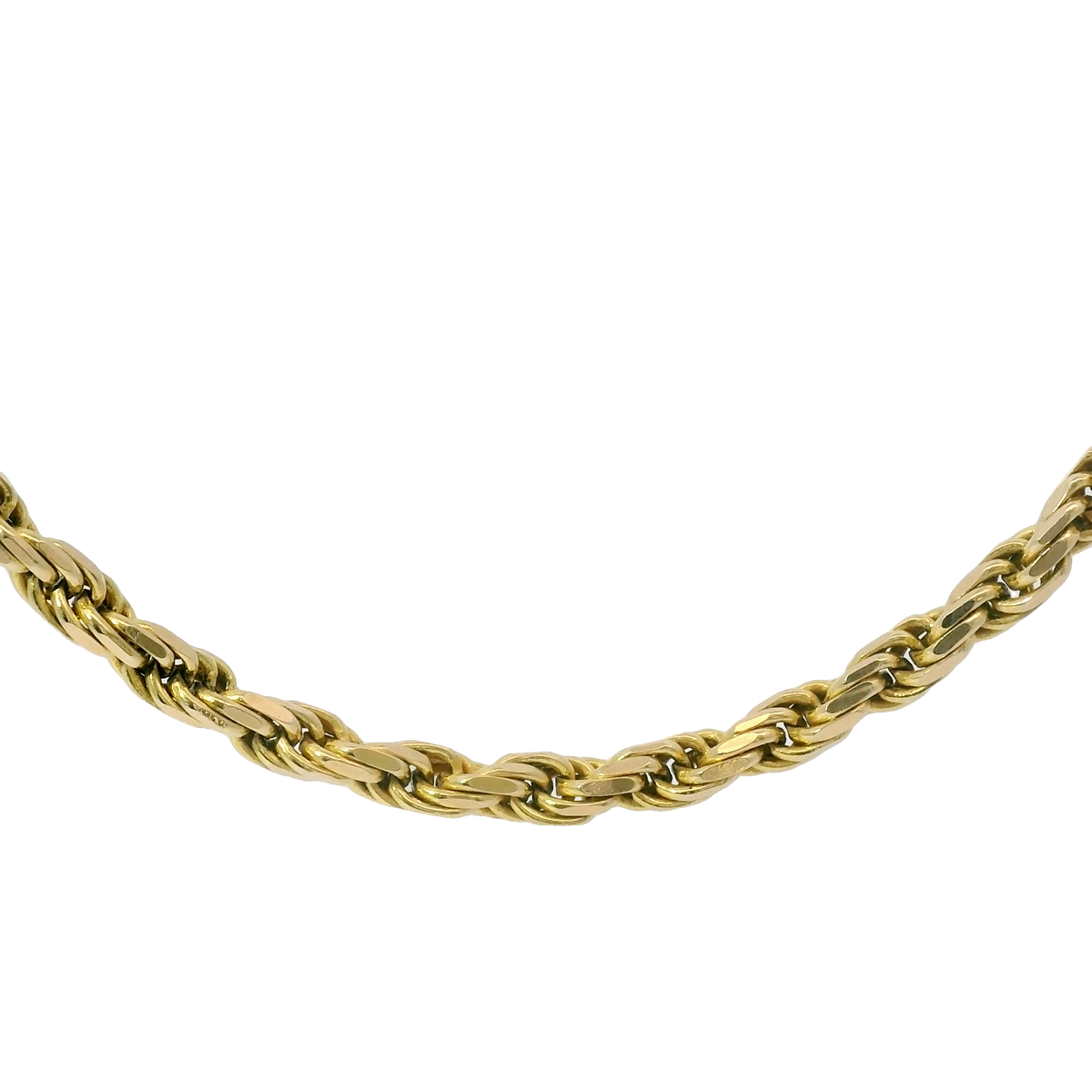 22” Pre-owned 9CT Gold Solid Rope Chain Necklace (40.85g)