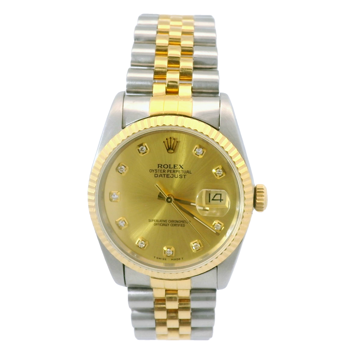 1987 Rolex Datejust | Factory Champagne Diamond Dial | 16233 | Box & Authentication Papers