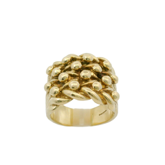 9CT Pre-owned 5 Row Keeper Ring (Size Z 1 1/2)