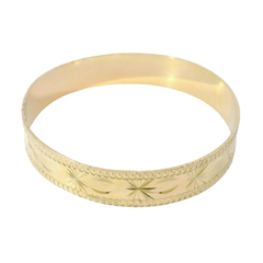 5.5” Pre-owned 9CT Patterned Slave Bangle (10.2g)