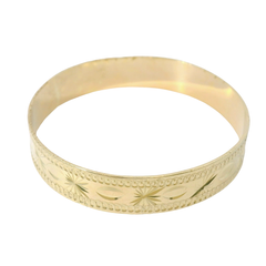 5.5” Pre-owned 9CT Patterned Slave Bangle (10.2g)
