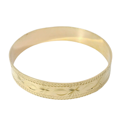 5.5” Pre-owned 9CT Patterned Slave Bangle (9.42g)