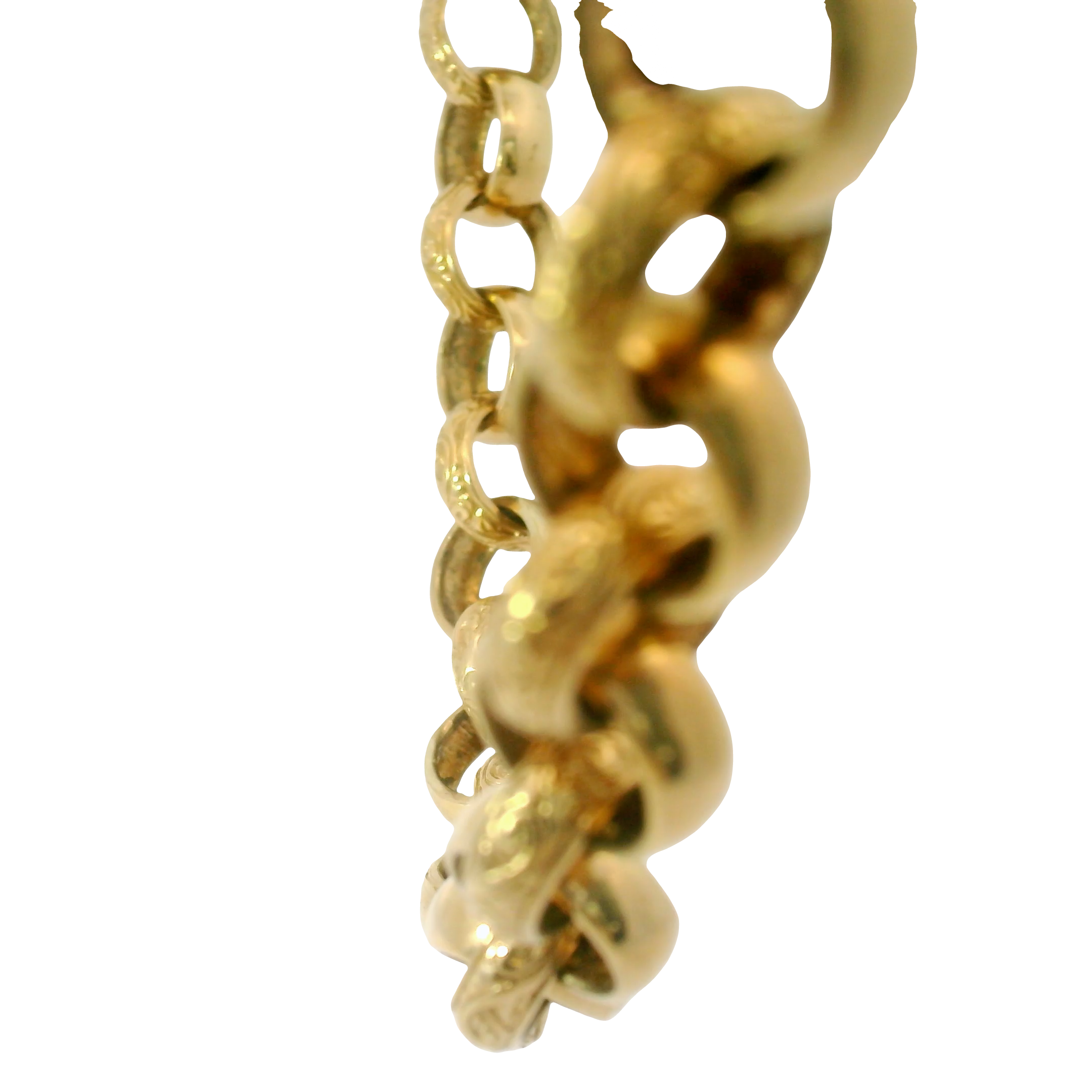 26” Pre-owned 9CT Patterned & Plain Belcher Chain Necklace (96.53g)
