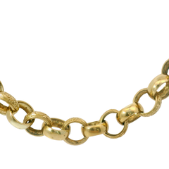 26” Pre-owned 9CT Patterned & Plain Belcher Chain Necklace (96.53g)