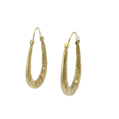 9CT Pre-owned Gold Hoop Earrings (1.08g)