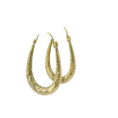 9CT Pre-owned Gold Hoop Earrings (1.08g)