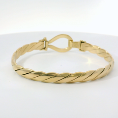 7” Pre-owned 9CT Plain Hook & Loop Bangle (22.31g)