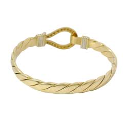 6.5” Pre-owned 9CT Stone Set Hook & Loop Bangle (33.20g)