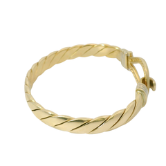 6.5” Pre-owned 9CT Stone Set Hook & Loop Bangle (33.20g)