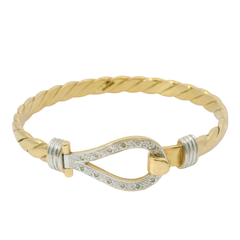 5.5” Pre-owned 9CT Hook & Loop Bangle (13.48g)