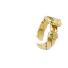 9CT Pre-owned Stone Set Hook & Loop Ring (Size X)