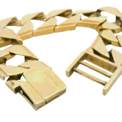 9.5” Pre-owned 9CT Flat Curb Bracelet (109.7g)