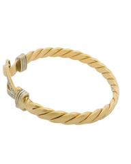4.75” Pre-owned 9CT Stone Set Hook & Loop Baby Bangle (12.69g)