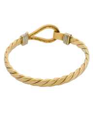 4.75” Pre-owned 9CT Stone Set Hook & Loop Baby Bangle (12.69g)