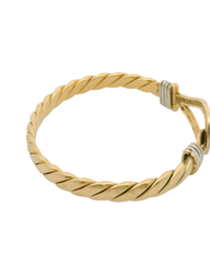 4.75” Pre-owned 9CT Stone Set Hook & Loop Baby Bangle (12.69g)