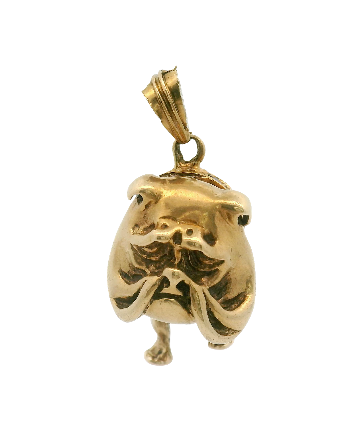 9CT Bulldog Pendant with Gemstones (25.19g)