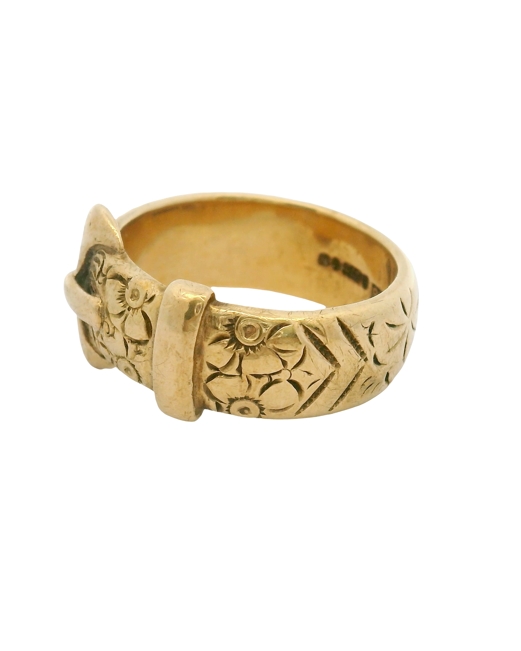 9CT Pre-owned Buckle Ring (Size U)