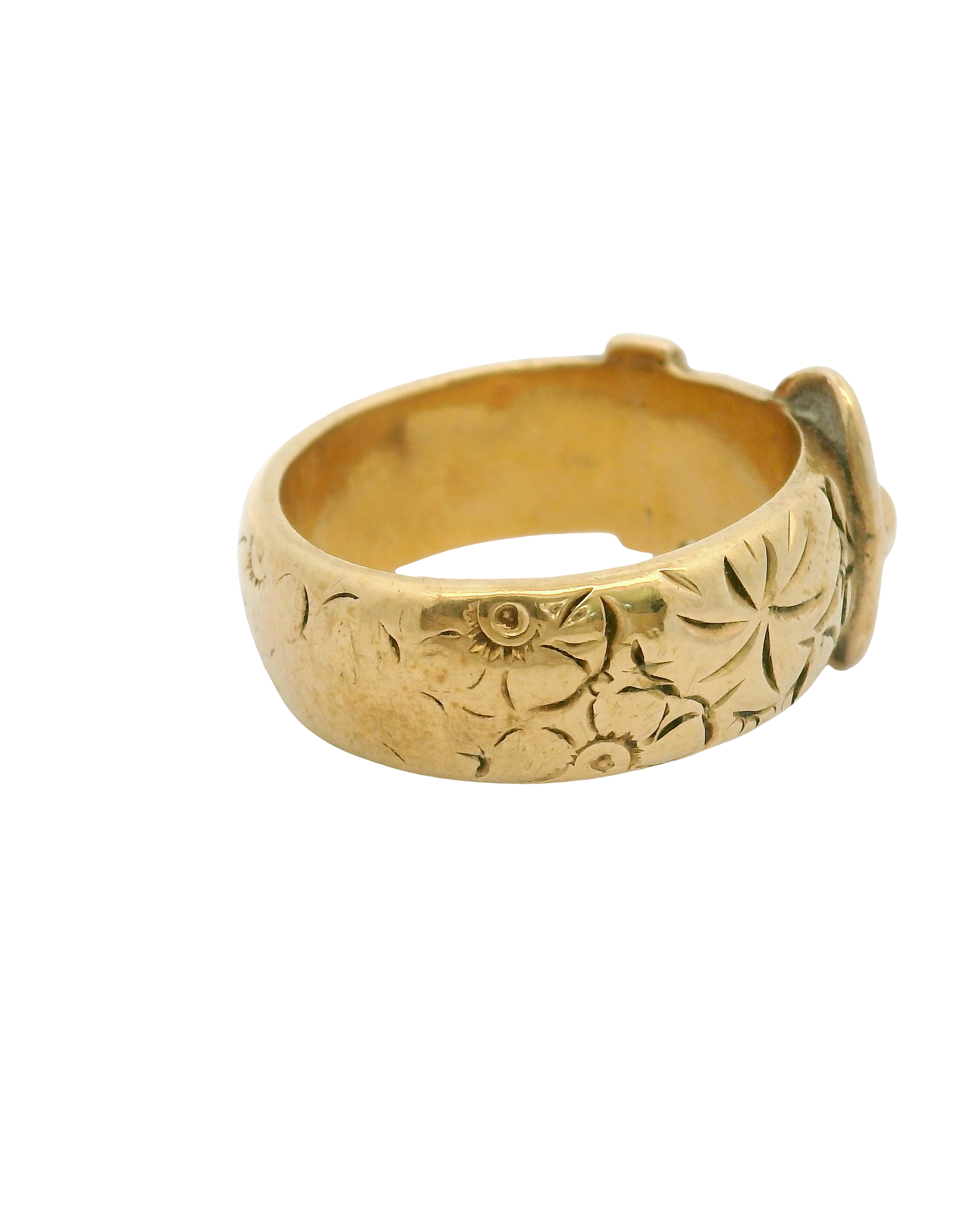 9CT Pre-owned Buckle Ring (Size U)