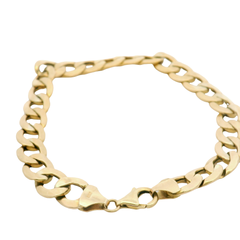 8” Pre-owned 9CT Flat Curb Bracelet (11.15g)