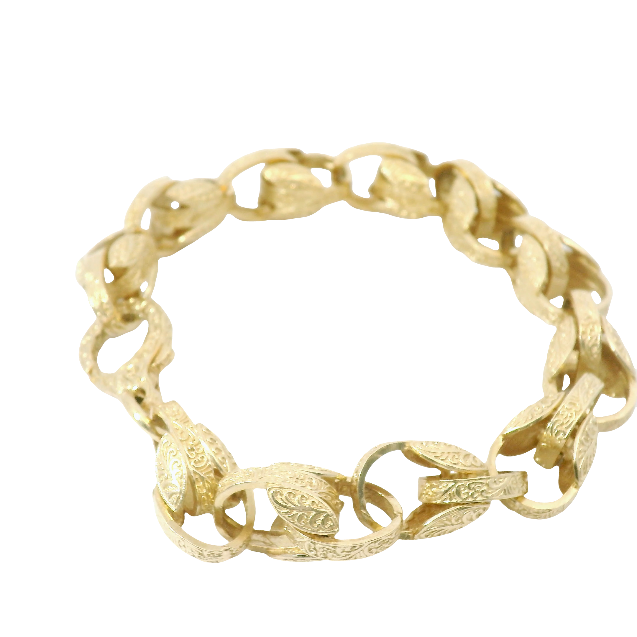 8.5” Pre-owned 9CT Tulip Bracelet (26.03g)