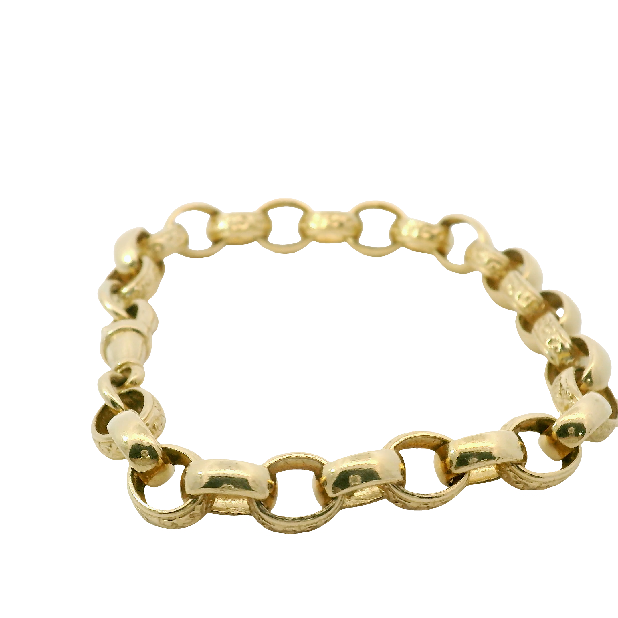9” Pre-owned 9CT Oval Belcher Bracelet (21.85g)