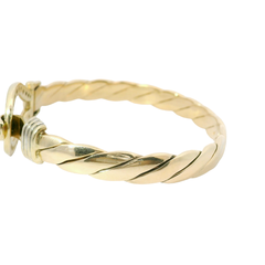 6.5” Refurbed 9CT Stone Set Hook & Loop Bangle (26.93g)