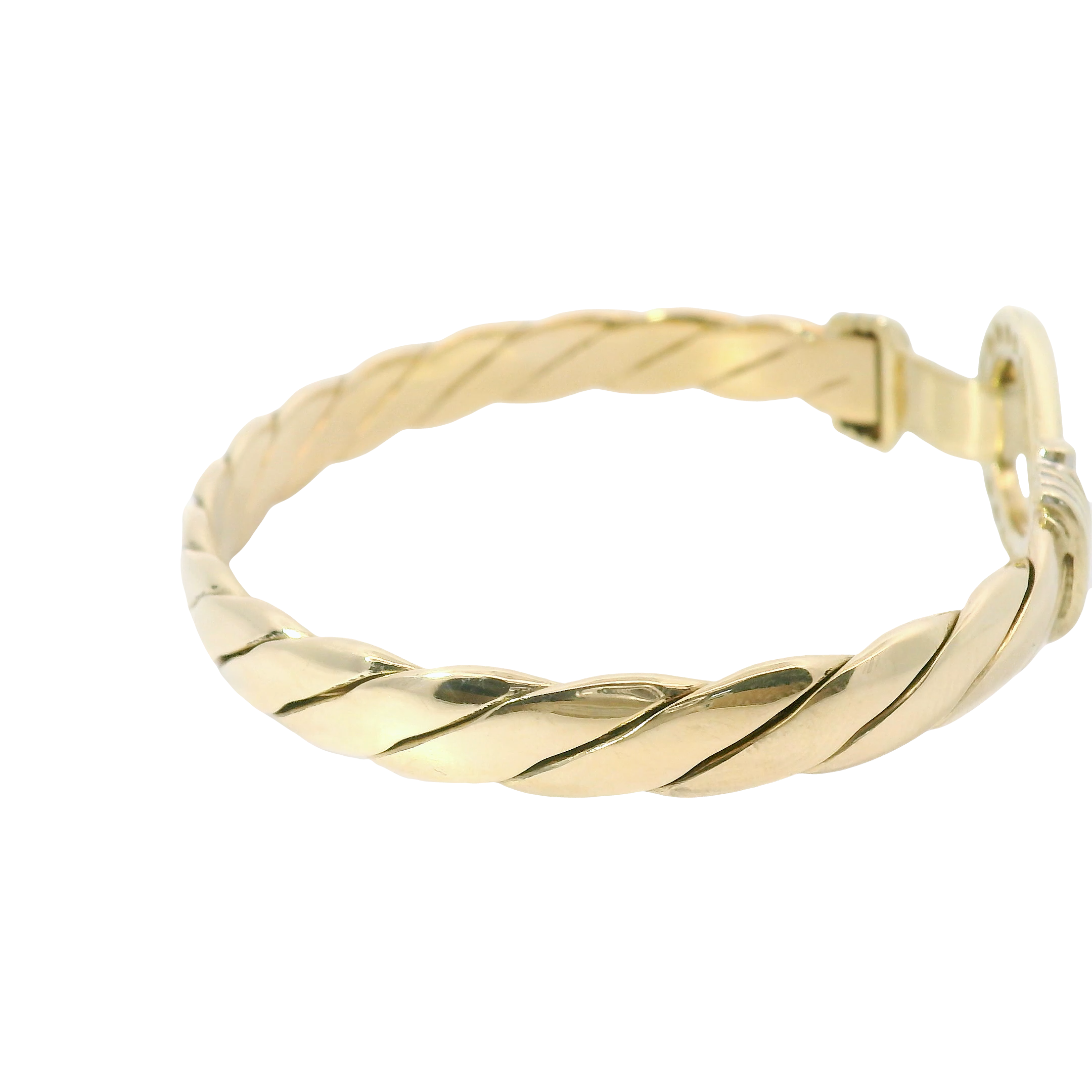 6.5” Refurbed 9CT Stone Set Hook & Loop Bangle (26.93g)