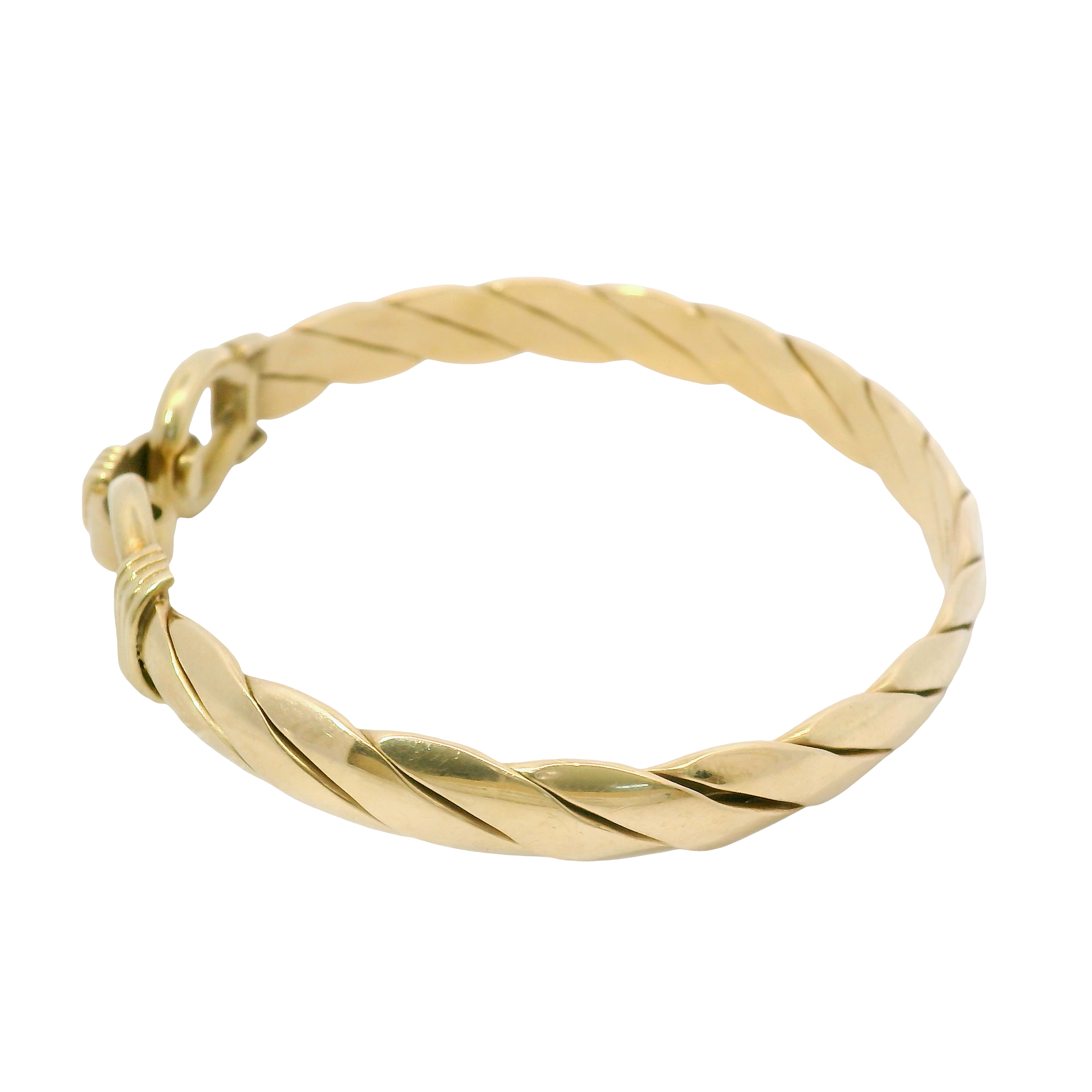 7.5” Pre-owned 9CT Double Hook & Loop Bangle (34.86g)