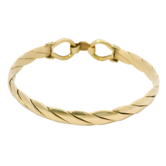 7.5” Pre-owned 9CT Double Hook & Loop Bangle (34.86g)
