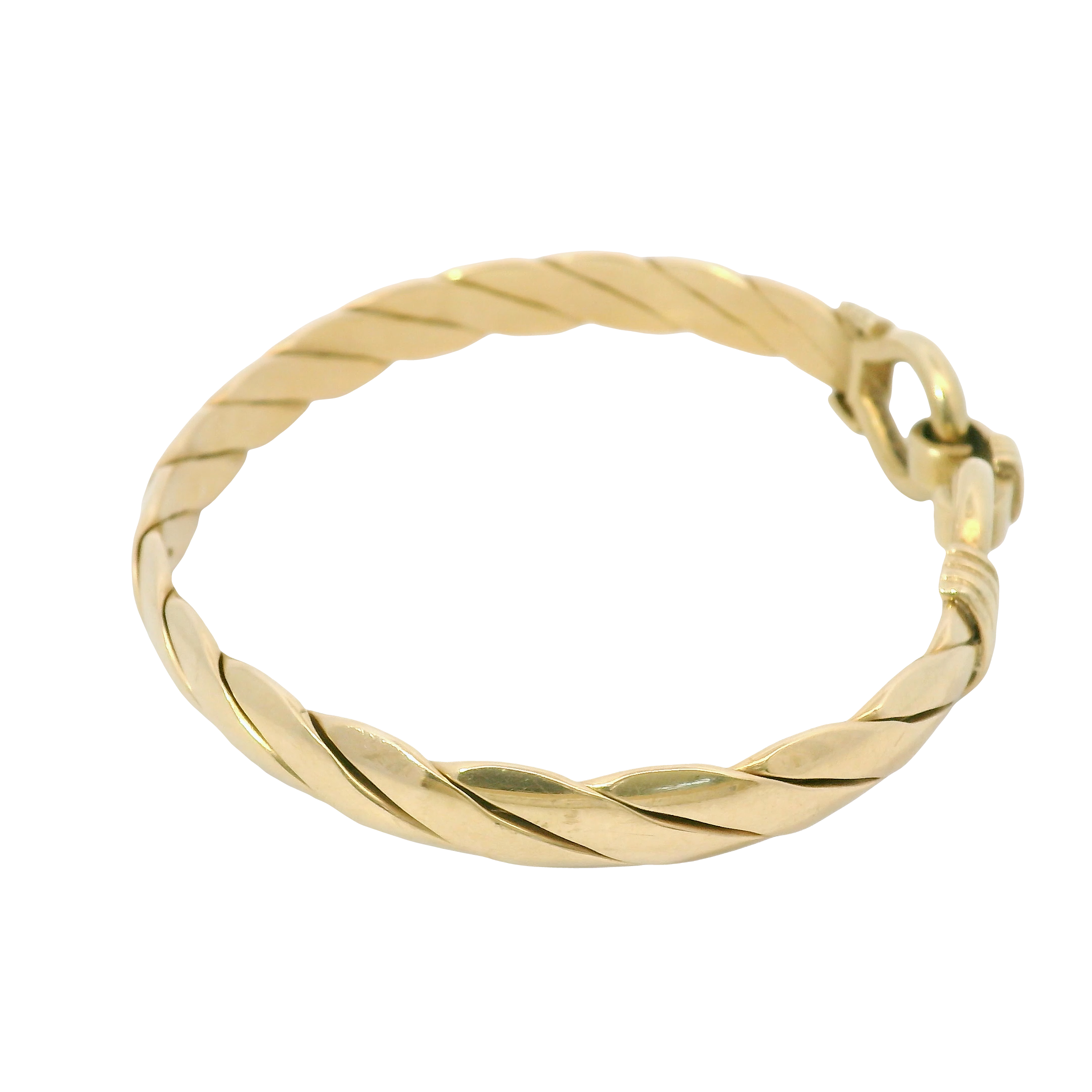 7.5” Pre-owned 9CT Double Hook & Loop Bangle (34.86g)