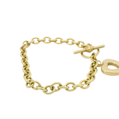 8” Pre-owned 9CT Heart & T Bar Bracelet (17.07g)