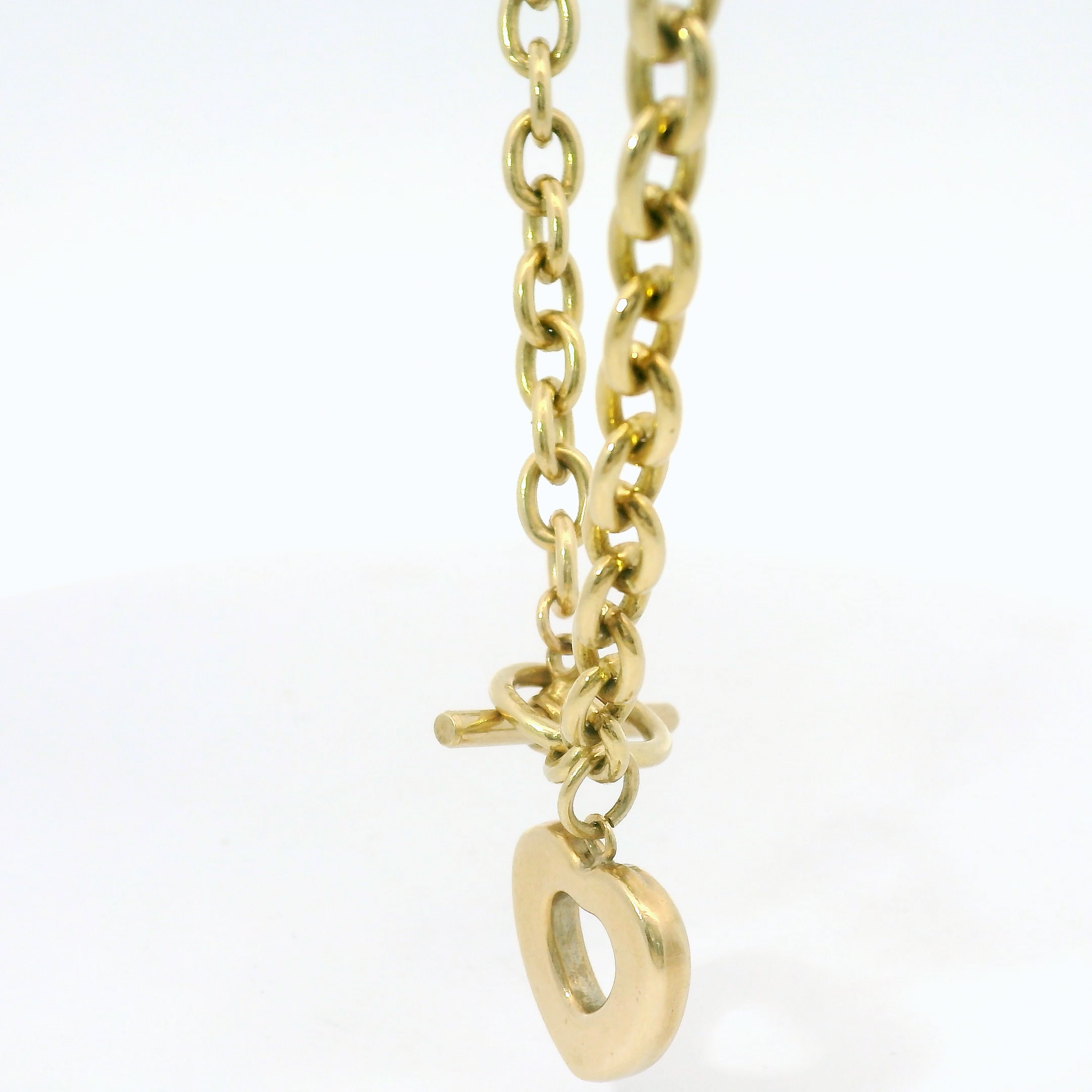 16” Pre-owned 9CT Heart & T-Bar Necklace (32.66g)