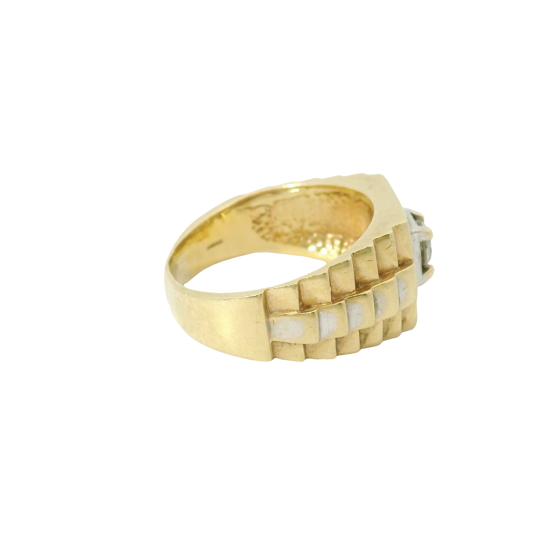 9CT Pre-owned Stone Set Ring (Size Q)