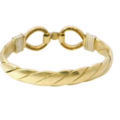 7.75” Pre-owned 9CT Double Hook & Loop Bangle (95.21g)