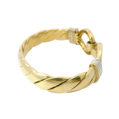7.75” Pre-owned 9CT Double Hook & Loop Bangle (95.21g)