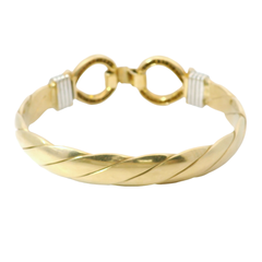 8.75” Pre-owned 9CT Double Hook & Loop Bangle (97.14g)