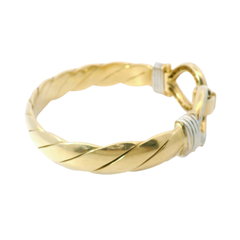 8.75” Pre-owned 9CT Double Hook & Loop Bangle (97.14g)