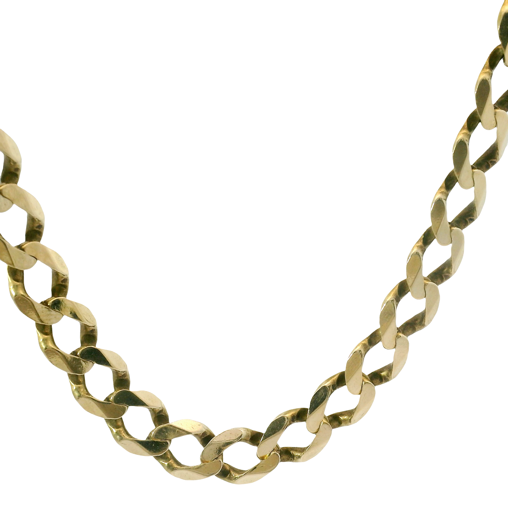 25” Pre-owned 9CT Flat Curb Chain Necklace (38.92g)